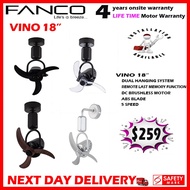 FANCO VINO 18" Corner Fan - DC Motor Ceiling &amp; Wall Mounting Fan - Remote control Last Speed Memory - Free Home Delivery