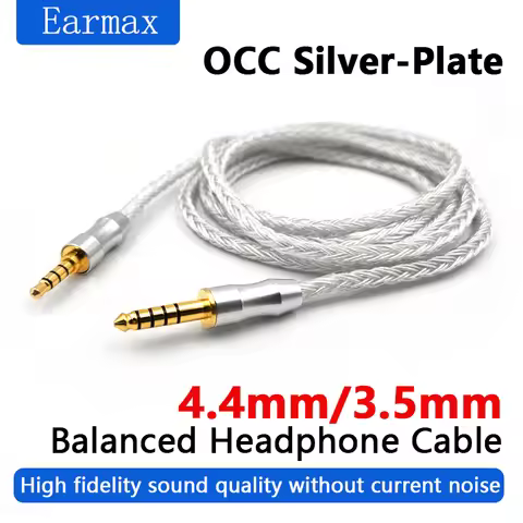 4.4mm to 3.5mm Balanced Cable For MDR-1A MV1 1000XM3 XM4 XM5 MSR7 H600A H900N H800 Earphone Replacea