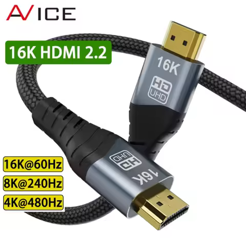 16K HDMI 2.2 Cable HDMI-Compatible Cable 16K@60Hz 8K@240Hz 4K@480Hz HDR HDCP for HDTV Laptop Xbox PS