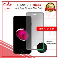 TEMPERED GLASS SPY GLOW IN THE DARK YI TAI - iphone 6 PLUS/7 PLUS/8 PLUS - GA