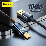 Baseus สายชาร์จเร็ว100W USB Type C,สายชาร์จเร็วสำหรับ Huawei P40 Pro Mate 30ปิดอัตโนมัติ100W สำหรับ 