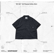 Goopimade "BY-S01" 3D Pleated Utility Shirt - Midnight Navy