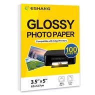 100 Sheets Photo Paper,3.5×5 Inch 48Ib 3R 180G Premium Glossy Photo Paper Picture Paper for Inkjet P