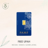 [Kedai Emas Gemilang] 8001267 Pamp 1G (C648443) Gold Bar (1.45Cm) (1G) [999 Gold]