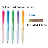 Pilot H185N Super Grip 'NEON' Mechanical Pencils 0.5mm Assorted colour barrels 5 pieces+1 tube PPL5-