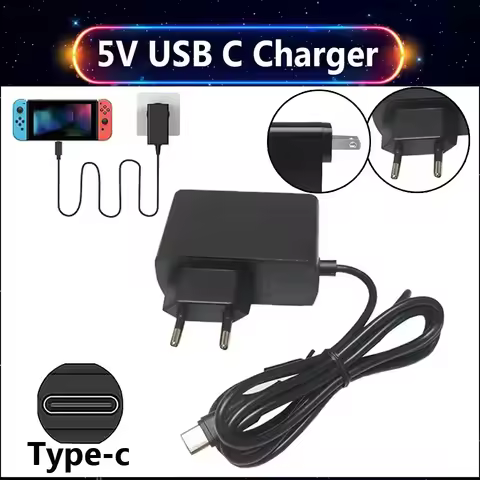 USB C Charger For Switch NS NX Type-C Power Supply Charger 5V 2.4A For Switch 2 Game Console Charger