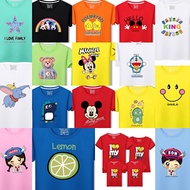 Baju Raya 2022 Lelong Borong Wholesale Baju Cotton Budak Kids Cotton Tshirt Cartoon Logo Printing 2yr to 12yr