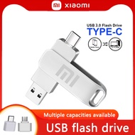 Xiaomi TYPE-C three in one flash memory 128GB, 256GB, 512GB, 1TB, USB memory stick 32GB, 64GB, compatible with metal waterproof pen drive for mobile phones and computers