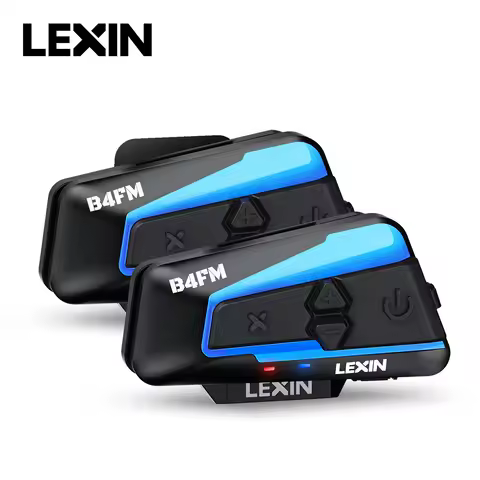 Lexin B4FM-X Bluetooth Motorcycle Intercom Helmet Headsets,BT 5.0 Wireless Communication Interphone 