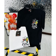 EVISU/God of Fortune 2026 Classic Round Neck Short-Sleeved T-Shirt Men Women Autumn Letter Printing 