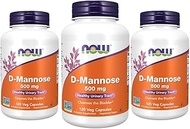 Now Foods D-mannose Healthy Urinary Tract 500 Mg 120 Veg Capsules (Pack of 3)