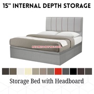 16 Inches Storage Bed J12 - Velvet - Available in single/supersingle/queen/king