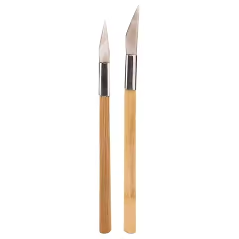 2Pcs Precision Wooden Handle Agate Burnisher Agate Material Wood Color Jewelry Polishing Tool Jewelr