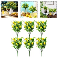 [high quality] 6PC Emulate Lemon Bunch Home Decoration Green Plant Decorations Photo Props