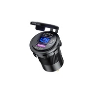 Dual USB Car Charger Socket 12V/24V QC3.0 Dual USB Fast Charger Socket Power