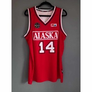 ♞,♘,♙PBA Retro Alaska Johnny Abarrientos #14 jersey