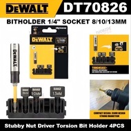 Dewalt DT70826 Toubby Porca Driver Torque Bit Holder Extension Rod 6.35mm 1/4" Sleeve 8mm 10mm 13mm 