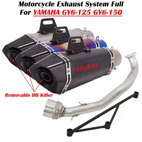 Motorcycle Exhaust Escape Full System Modified Muffler Wirh Front Link Pipe DB Killer For YAMAHA GY6