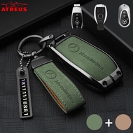 Mercedes Benz Zinc Alloy Leather Car Key Case Full Wrap Cover Smart Key Protector For W207 W211 W205