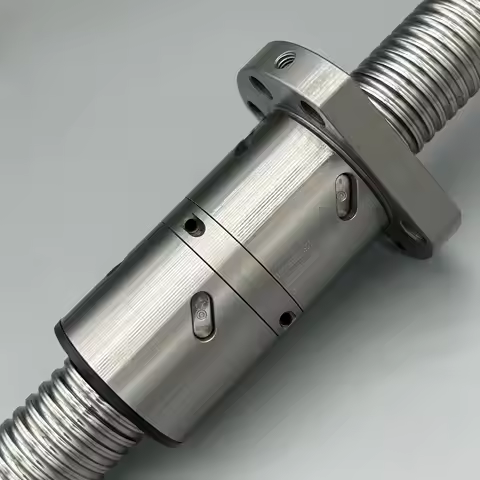 C5 2505 Machined Ballscrew DFU2505 Customizable Any Size Roller Ballscrew With Double Ball Nut For C