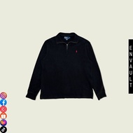 R4lph Laur3n Quarter Zip Sweater (Black | Red Logo) RL Hangout Special Cloth 0232