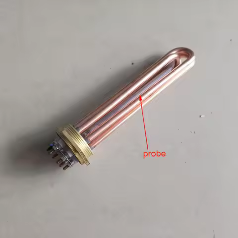 LUJINXUN Copper Heating Element with Probe DN32 1.2inch DN40 1.5inch DN50 2inch Thread Heater Resist