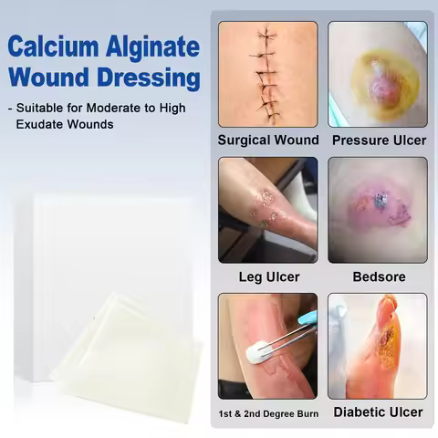 4'' x 4' 10pcs Calcium Alginate Wound Dressing Non Stick Gauze Pads High Absorbency Dressing Product