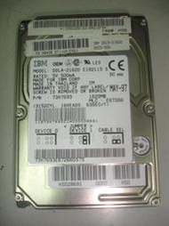 【電腦零件補給站 】IBM DDLA-21620 1G (1620MB) IDE 2.5吋硬碟