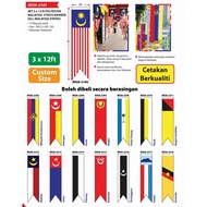 BANNER BENDERA 3'X12' NEGERI-NEGERI MALAYSIA ALL STATE MSIA-2345