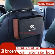 Citroen Car trash bin storage box car interior supplies foldable waterproof car storage For Citroen 