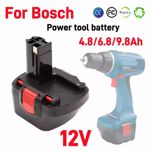For Bosch 4.8/6.8/9.8Ah Ni-MH 12V Drill Battery BAT043 BAT045 BAT046 BTA120 BAT139 GSR 12 VE-2 PSR 1