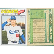 Yushin Yamamoto 2026 TOPPS HERITAGE #371 Yamamoto Yoshinobu MLB Dodgers Baseball Card