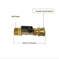 Ball valve faucet quick coupling jet cleaner hose size M22*14/M22*15