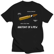 New Anatomy of A Pew Labeled Printed Gun Right 2nd Amendment T-Shirt. Summer Cotton Short Sleeve O-N