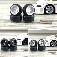 RUBBER TIRE RIMS MODEL 5 ZIGEN 5 SPOKE HOT WHEELS DIECAST 1/64 SHEATH