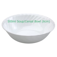 (Ready Stock) Corelle Winter Frost 818-N White Sculpture 500ml Soup/Cereal Bowl 18 oz Loose ItemDISCONTINUED ITEMS