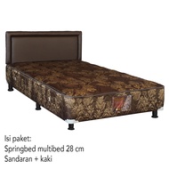 Kasur Spring Bed Fullset Central Deluxe Multibed HB Callista Kotak Size 90 x 200 Coklat - Khusus Jabodetabek