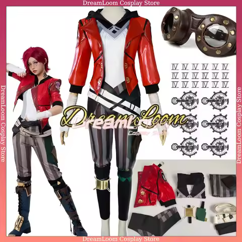 Arcane 2 League of Legends LOL Arcane Vi Game Cosplay Costume Anime LOL Arcane Vi Cosplay Uniform Ca