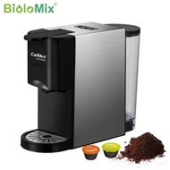 Biolomix 3 In 1 Espresso Coffee Machine 19Bar 1450W Multiple Capsule Coffee Maker Fit Nespresso,Dolce Gusto And Coffee Powder