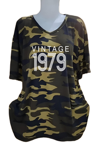 PROMO BEST SELLER KAOS V NECK ARMY WANITA / VINTAGE 1979