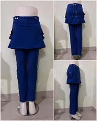 Celana Senam Wanita/Celana Senam Rok Kantong Wanita/Celana Rok Senam Rantai Katun Spandex Super