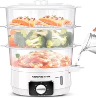 13.7QT Electric Food Steamer for Cooking Vegetable Steamer with 3 Tiers BPA-Free Baskets 800W Fast S