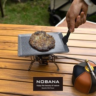 NOBANA戶外迷你麥飯石不沾煎鍋露營登山鐵板燒烤盤
