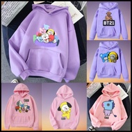 Bt21 Bts Hoodie Jacket Girls Sweater Bts Bt21 6-10 Years