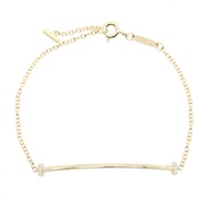 【二手】Tiffany T 字微笑Smile鑽手鍊 75369883 手腕尺寸 14.5公分 K18（黃金）鑽石 T 字Smile小鑽手鍊