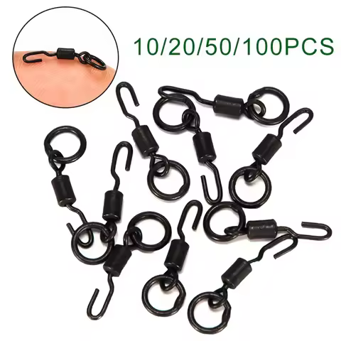 10/20/50/100pcs Spinner Swivels Ronnie Rigs Carp Fishing Quick Change Swivel Ronnie Rigs Carp Fishin