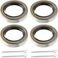 4 Set Trailer Axle Hub Wheel Grease Seals 1.719''ID, 2.565''OD, Cotter Pins Length 2.3'' for Dexter 