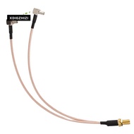 8 inch SMA Female to Y type 2 X TS9 Angle Male Connector Splitter Combiner Cable,gold&silver