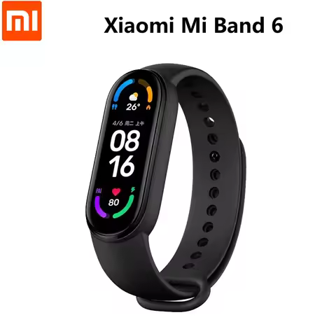 Xiaomi Mi Band 6 Smart Wristband AMOLED Blood Oxygen Fitness Traker Heart Rate Bluetooth Waterproof 