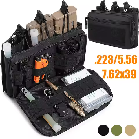 Rifle Charger Holder 5.56/223 7.62x39 Magazine Pouch Triple Mag Pouch Tactical Molle EDC Bag for M4 